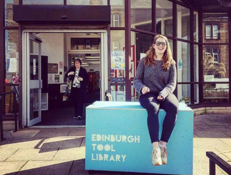 Anna at the Library