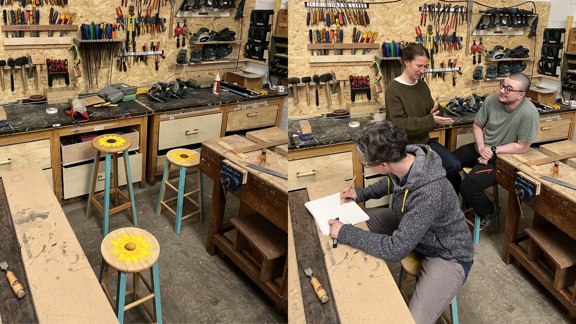 Access All Areas: Sunflower seats at Edinburgh Tool Library! 1